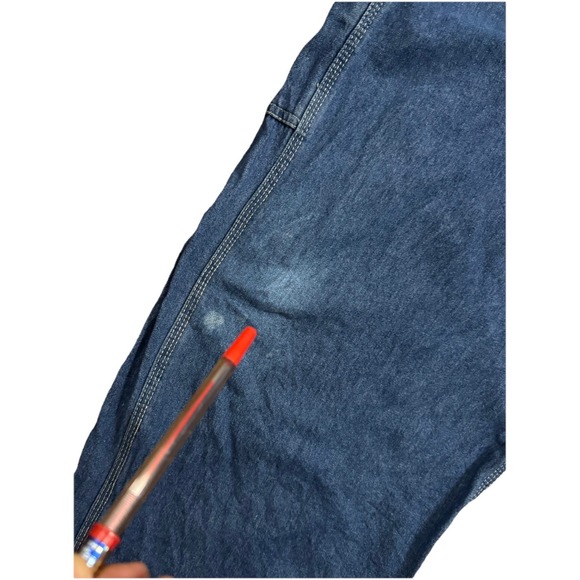 Y2k Berne Washed Blue Denim Bib Overalls 50" Work Farm Grandpacore DEADSTOCK - Picture 4 of 8